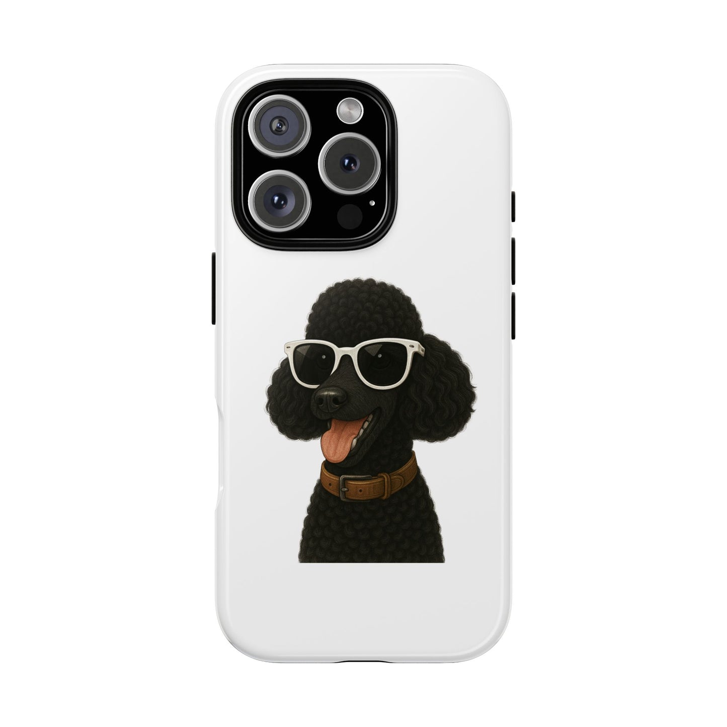 Black Poodle Wearing Sunglasses - Tough Phone Case