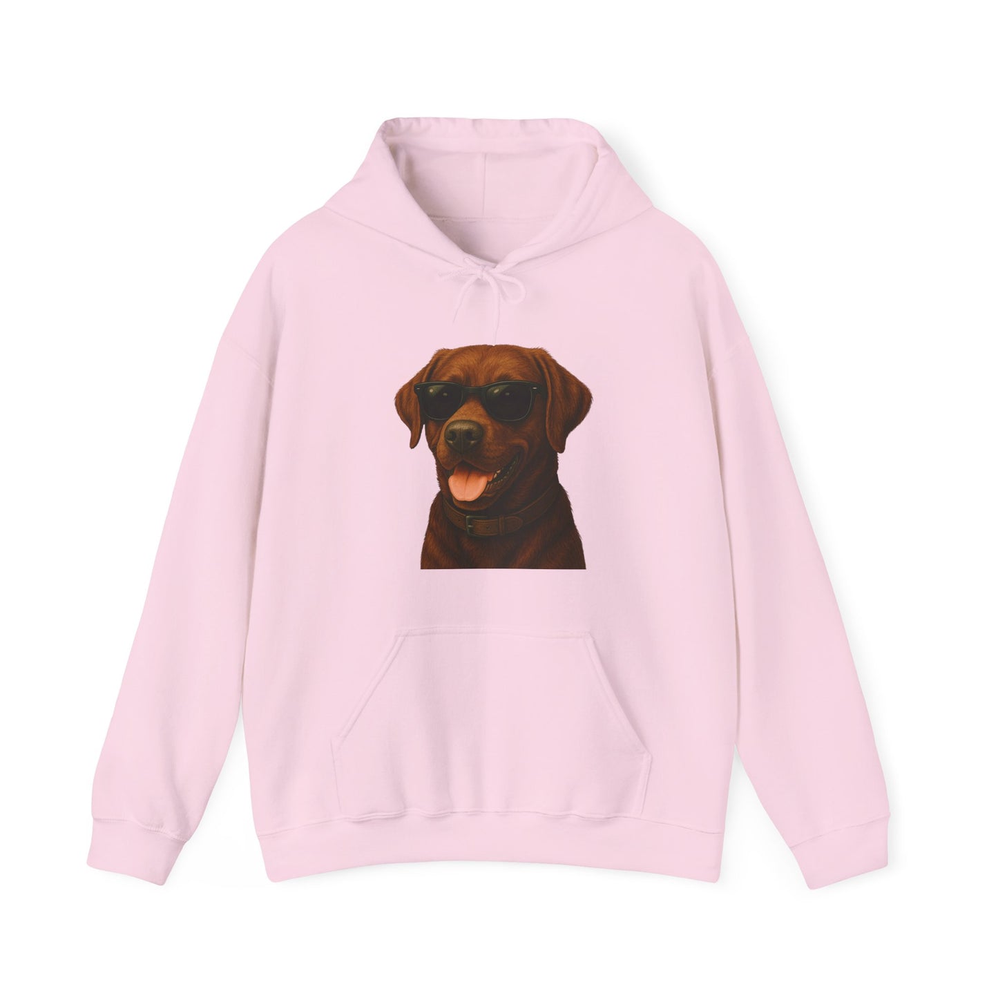 Brown Labrador Retriever Wearing Sunglasses - Adult Hoodie