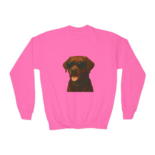 Labrador Retriever Wearing Sunglasses - Youth Sweatshirt