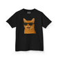 Domestic Shorthaired Orange Tabby Cat Wearing Sunglasses Kids Tee