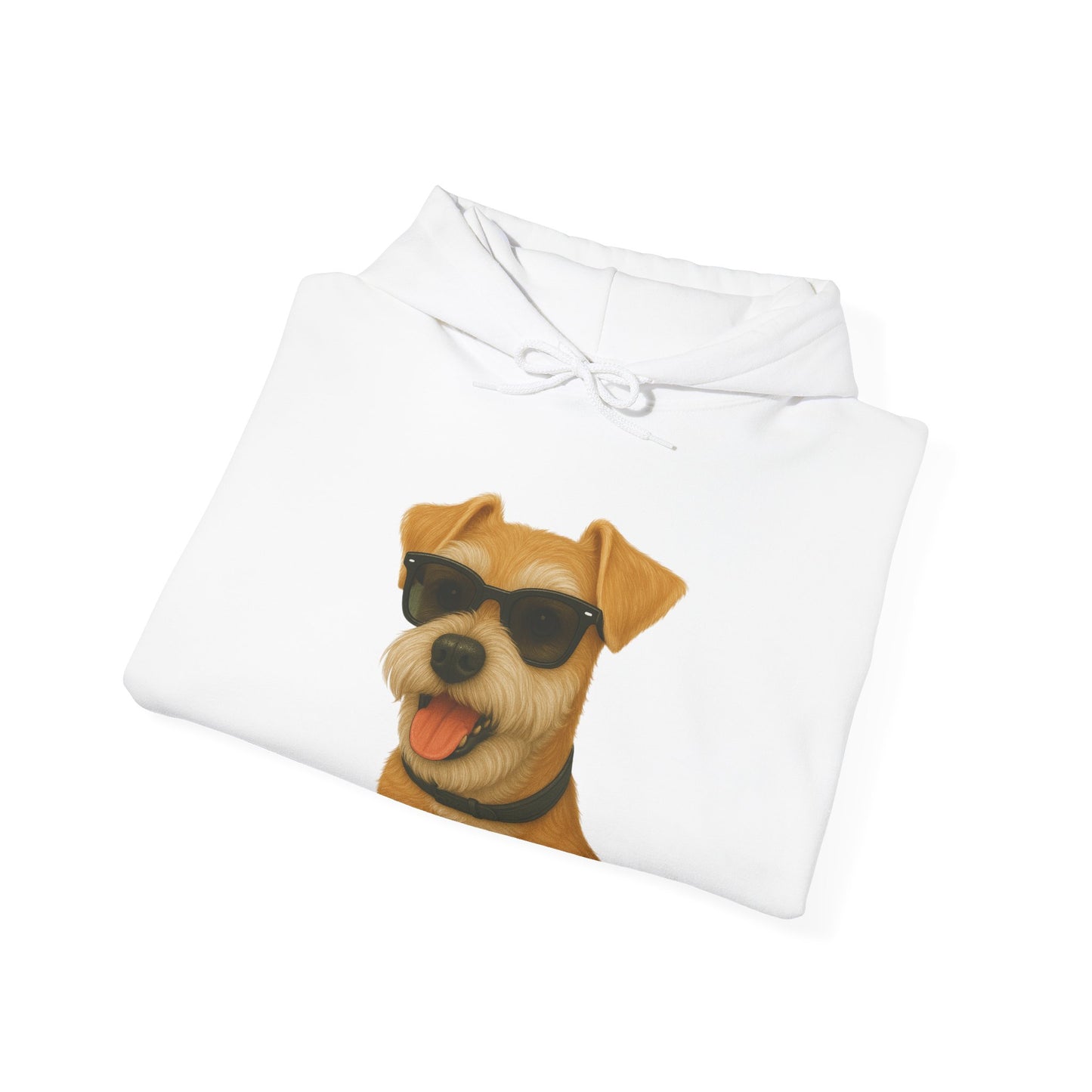 Miniature Schnauzer Wearing Sunglasses - Adult Hoodie