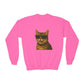 Domestic Shorthaired Tabby Cat Wearing Sunglasses - Youth Sweatshirt