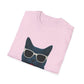 Russian Blue Cat Wearing Sunglasses - Adult T-Shirt