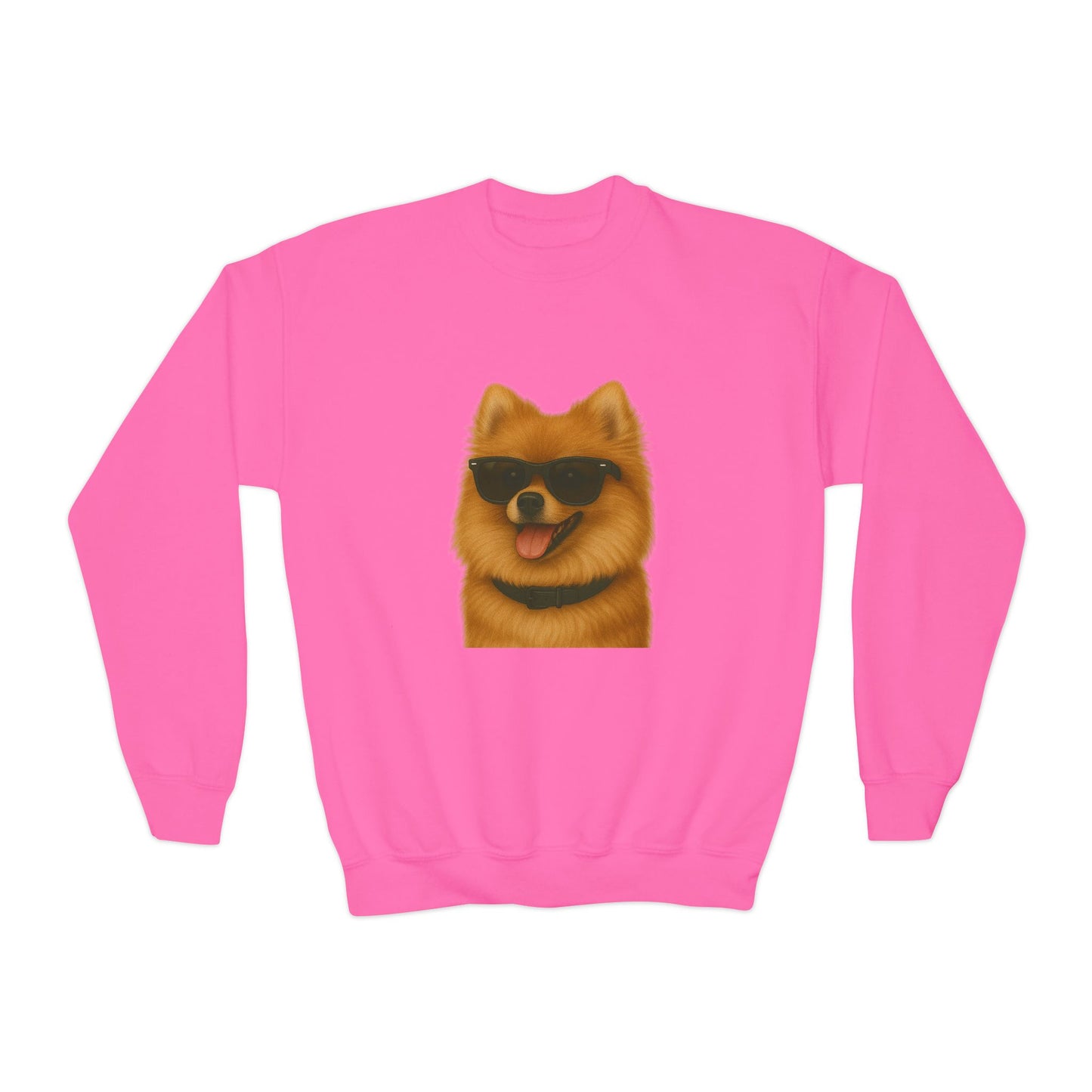 Pomeranian Wearing Sunglasses - Youth Crewneck Sweatshirt