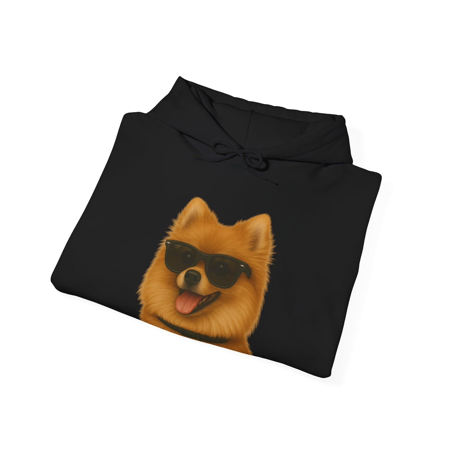 Pomeranian Wearing Sunglasses - Adult Hoodie