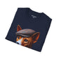 Basenji Wearing Tweed Flat Cap - Adult T-Shirt - Too Cute Pets