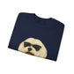 Maltese Wearing Sunglasses - Adult Crewneck Sweatshirt