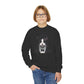 Tuxedo Cat Wearing A Tuxedo And A Beret - Youth Crewneck Sweatshirt - Too Cute Pets