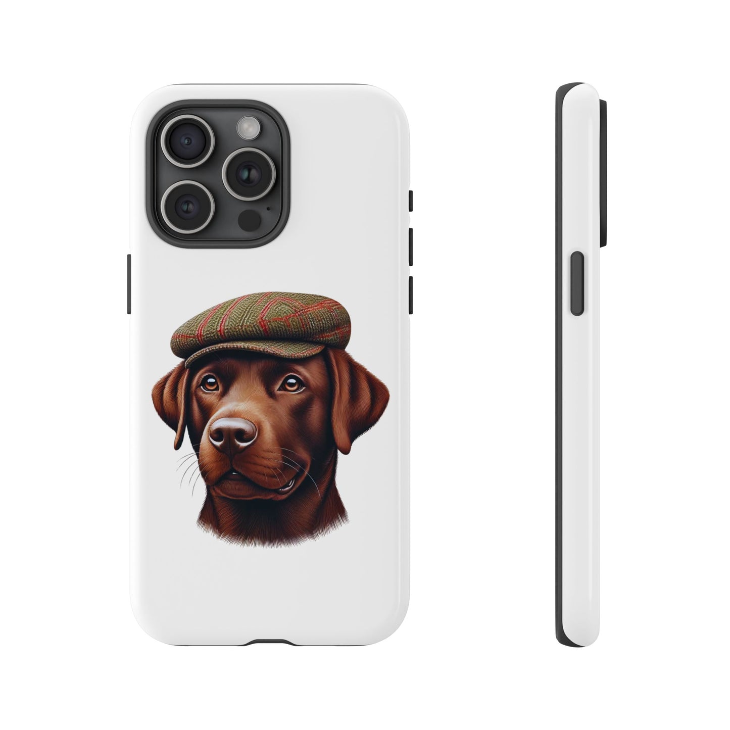 Labrador Wearing a Tweed Flat Cap - Tough Phone Case