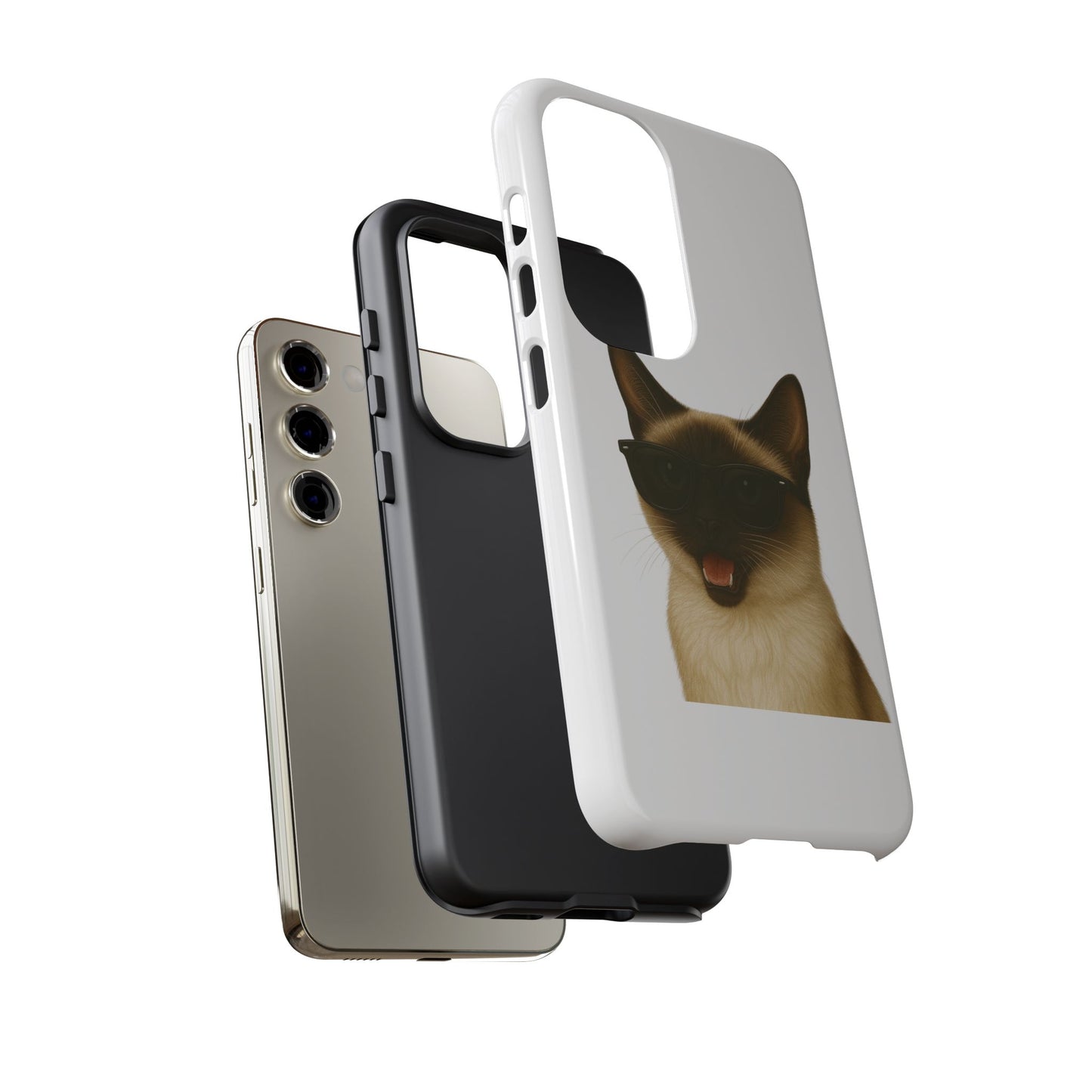 Siamese Cat Wearing Sunglasses - Tough Phone Case