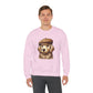 Golden Retriever In Newsboy Hat - Adult Crewneck Sweatshirt - Too Cute Pets