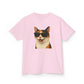 Calico Shorthair Cat Wearing Sunglasses Kids Tee