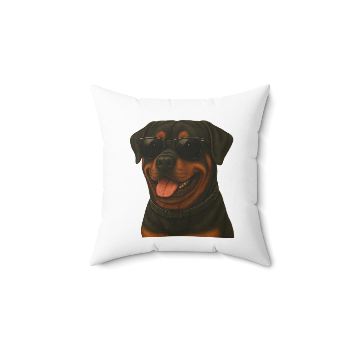 Rottweiler Wearing Sunglasses - Throw Pillow