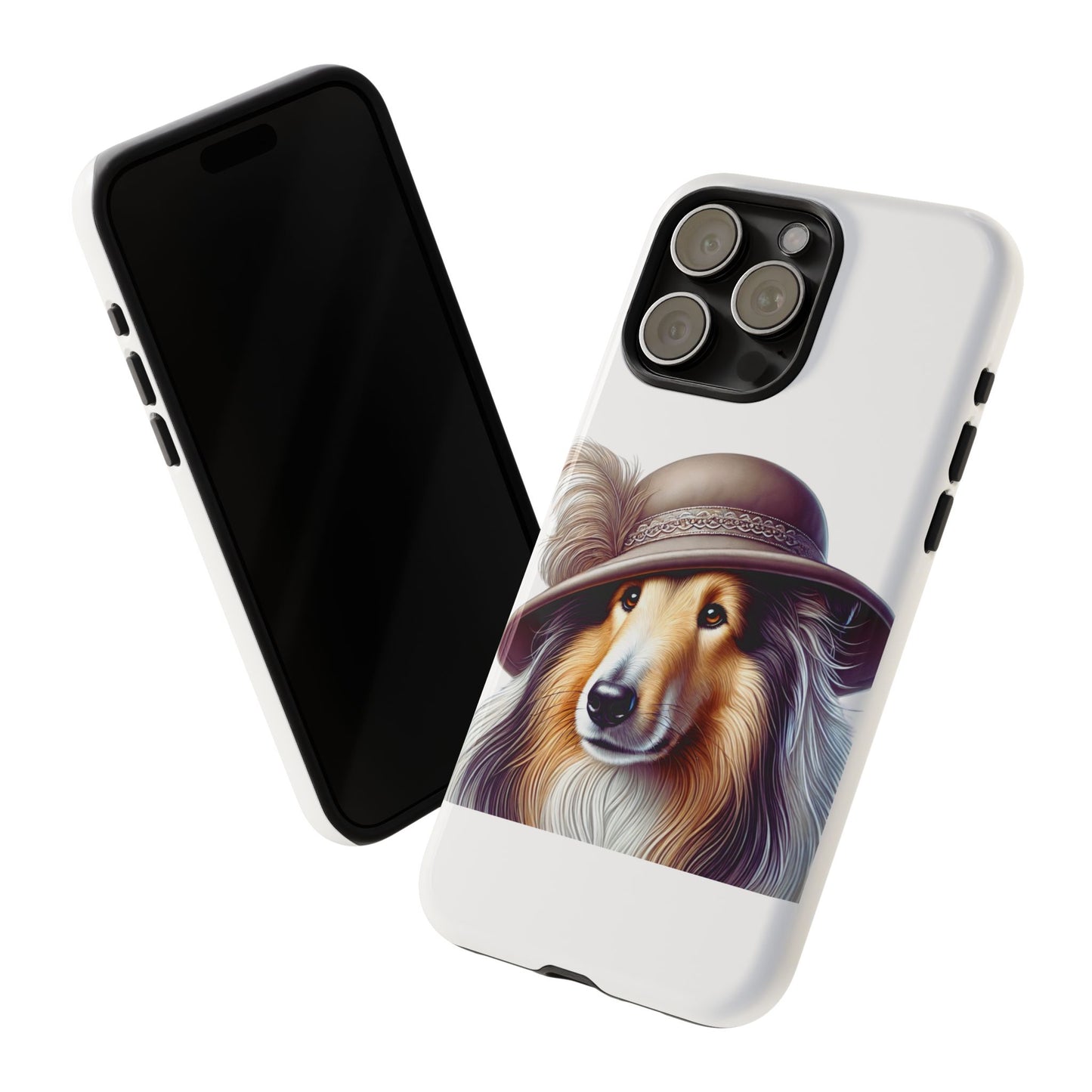 Collie Wearing a Cloche Hat - Tough Phone Case