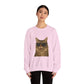 Siberian Cat Wearing Sunglasses - Adult Crewneck Sweatshirt