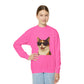 Calico Domestic Shorthaired Cat Wearing Sunglasses - Youth Sweatshirt