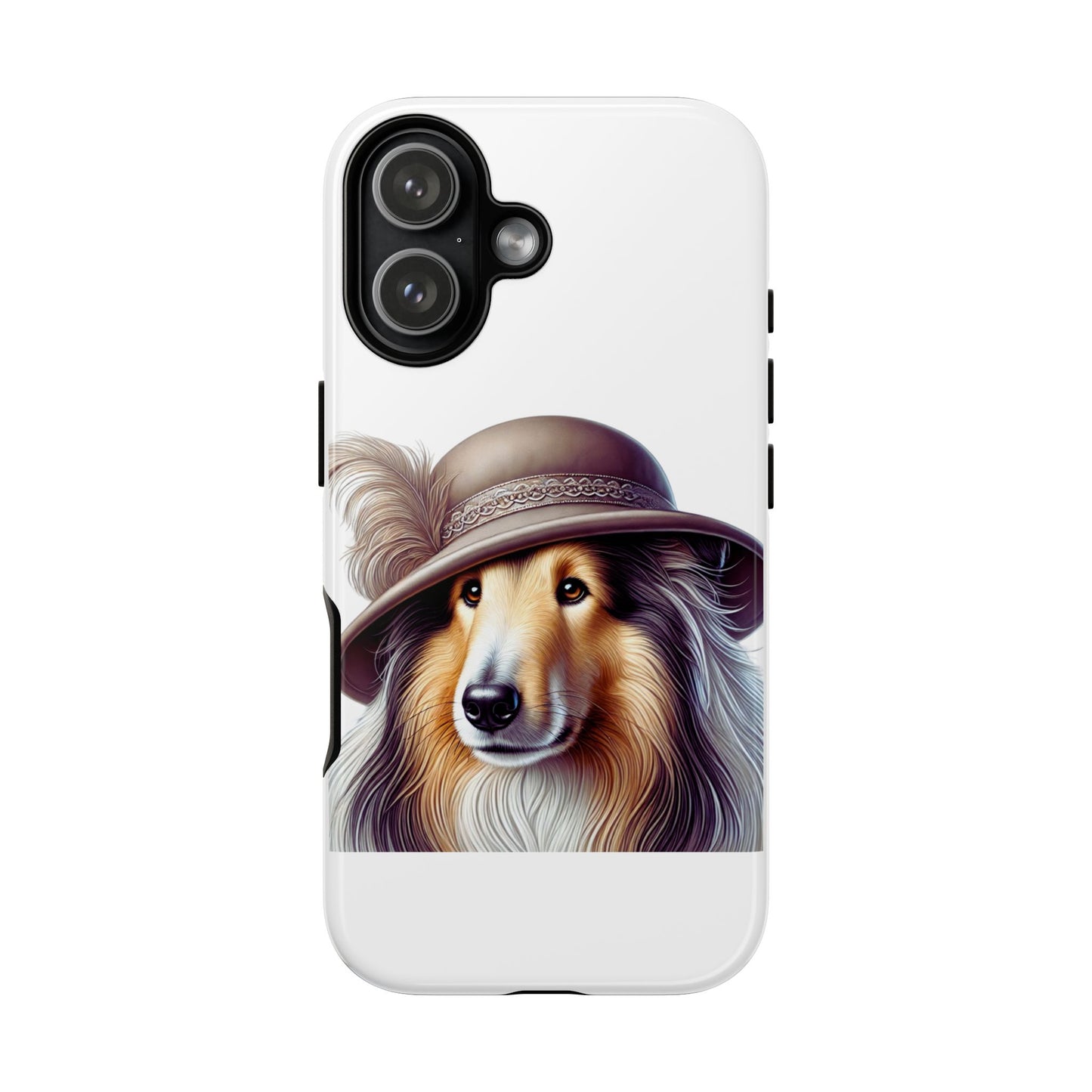 Collie Wearing a Cloche Hat - Tough Phone Case