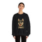 Siberian Husky Wearing Sunglasses - Adult Crewneck Sweatshirt