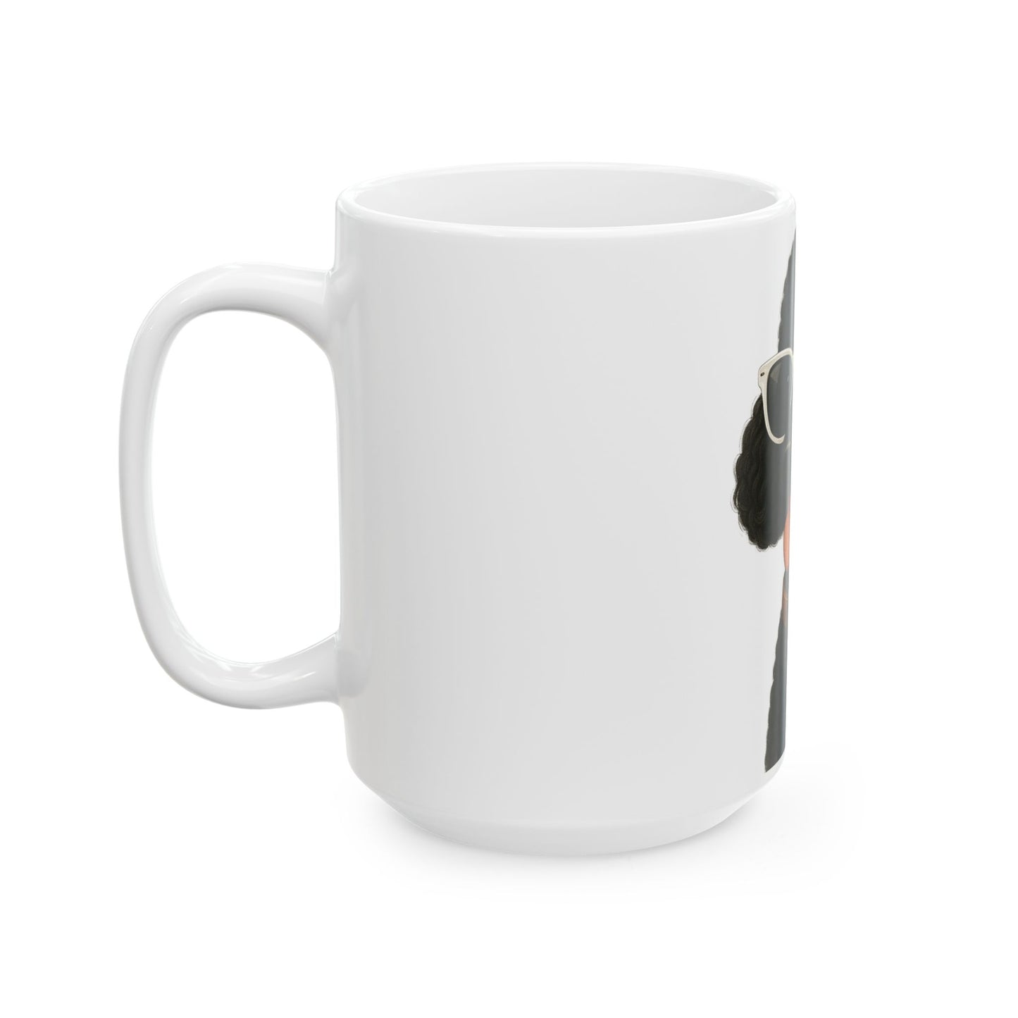 Black Poodle Wearing Sunglasses Ceramic Mug