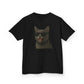 Gray Cat Wearing Sunglasses Kids Tee