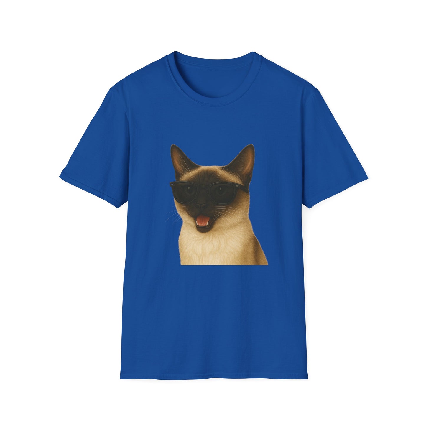 Siamese Cat Wearing Sunglasses - Adult T-Shirt