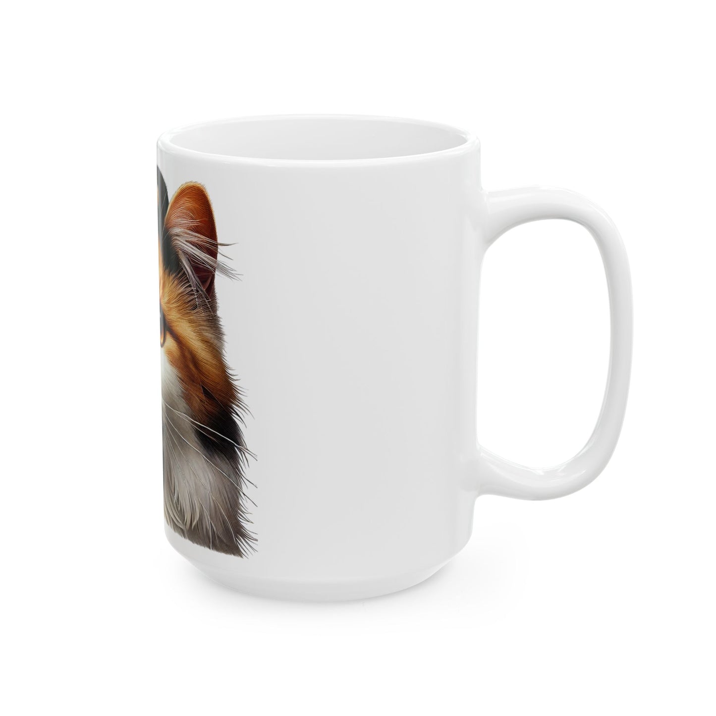 Calico Cat Wearing a Beret - Ceramic Mug
