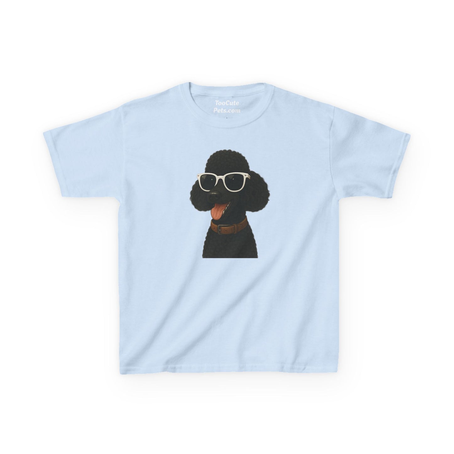 Black Poodle Wearing Sunglasses - Kids Tee
