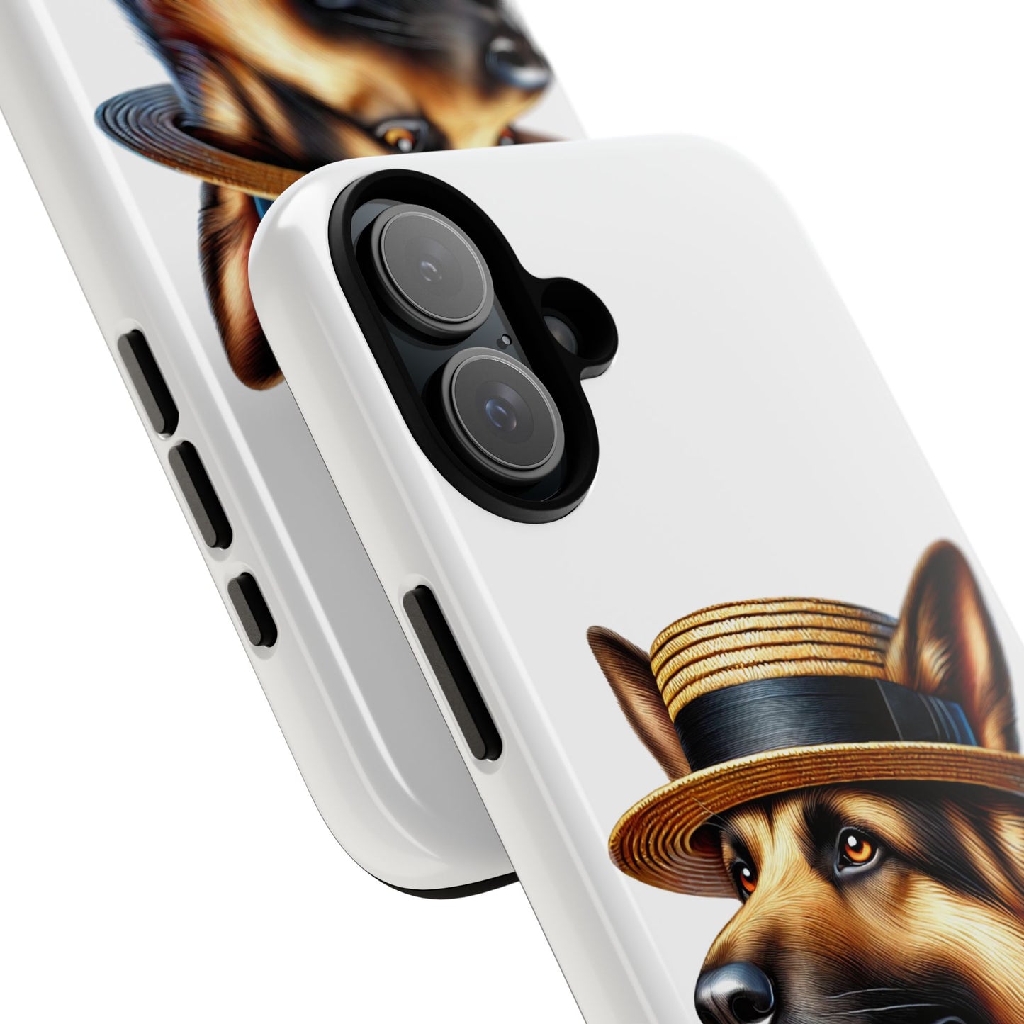 German Shepherd Wearing a Boater Hat - Tough Phone Case