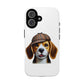 Beagle Wearing a Deerstalker Hat - Tough Phone Case