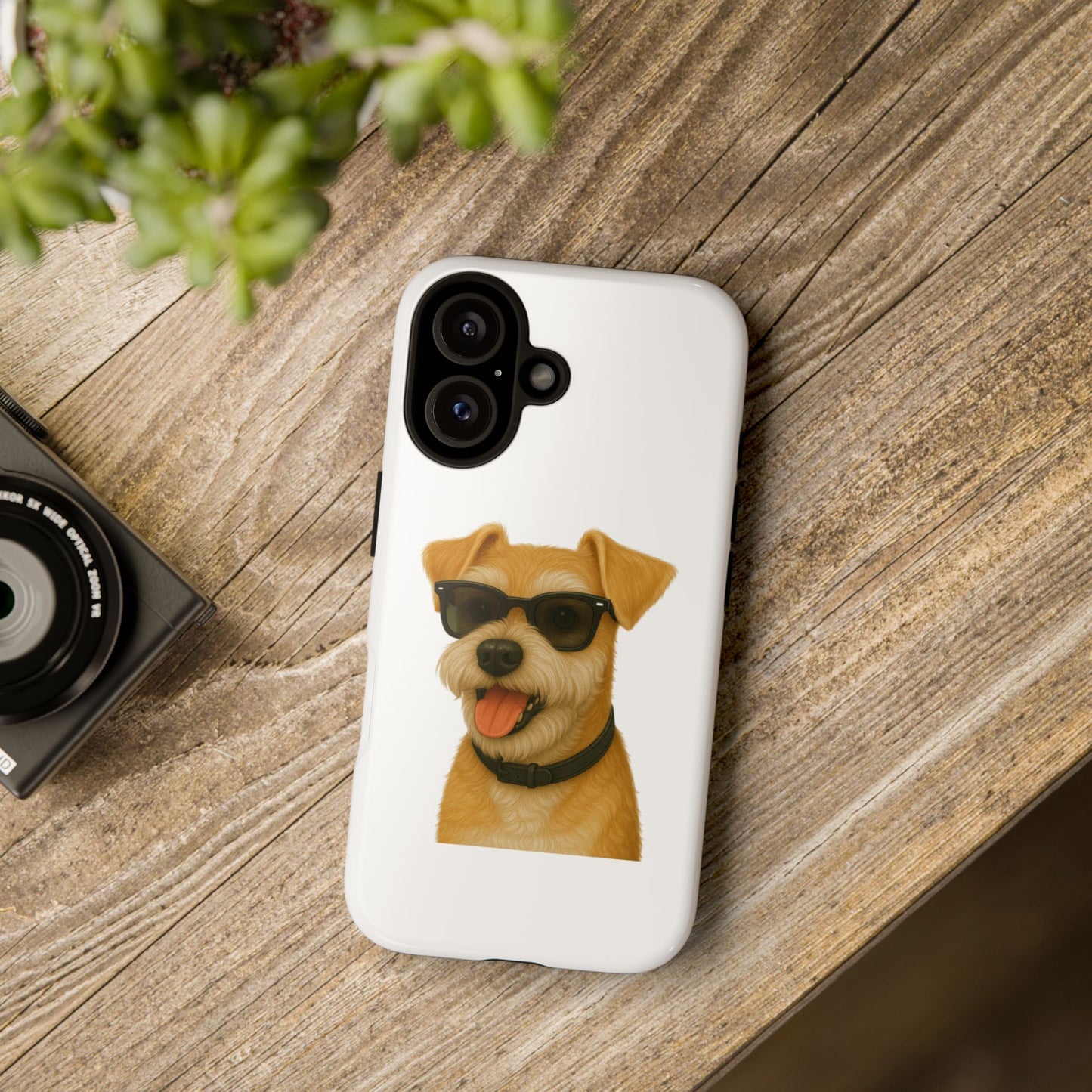 Miniature Schnauzer Wearing Sunglasses - Tough Phone Case