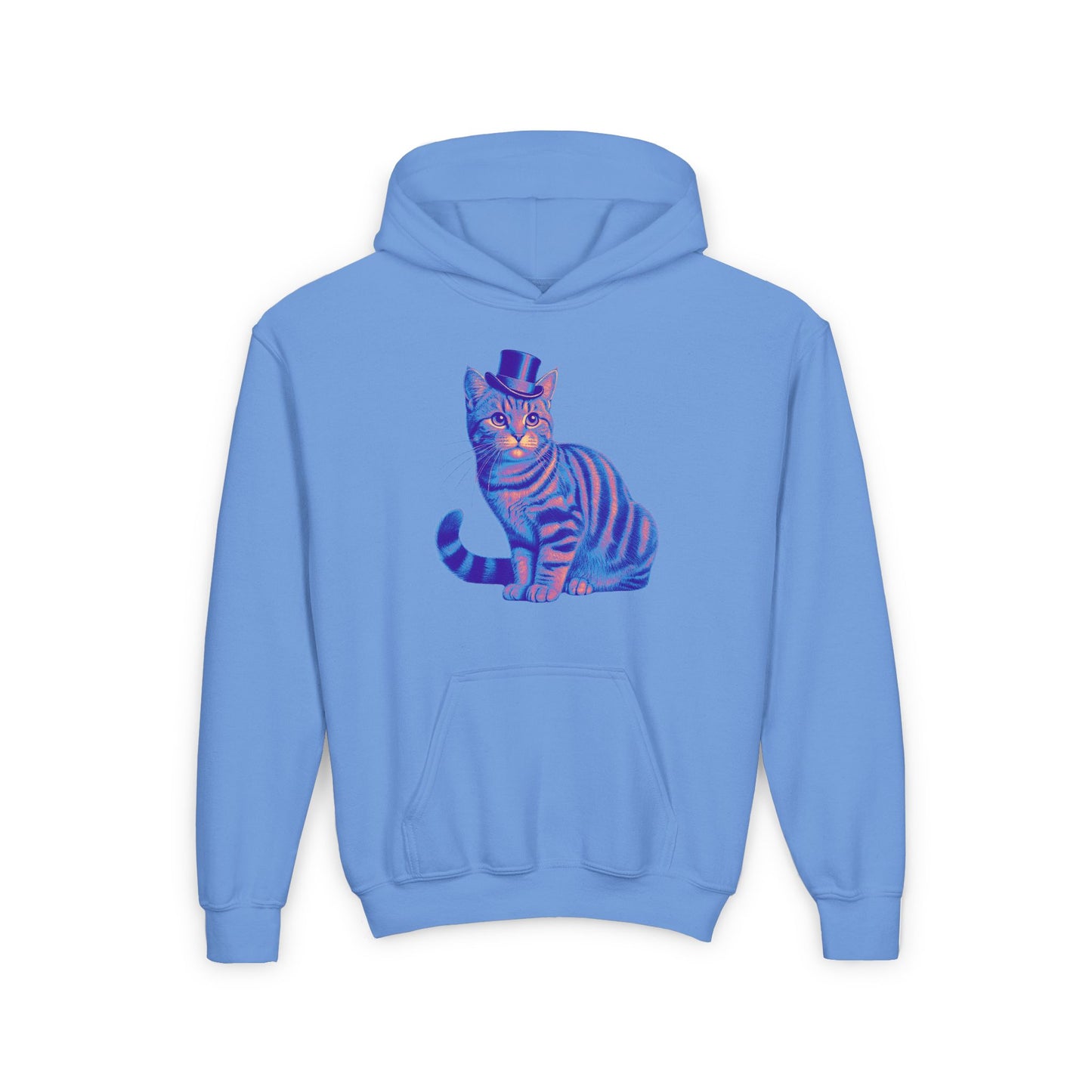 Tabby Wearing Top Hat (Multi Color Image) - Youth Hoodie - Too Cute Pets