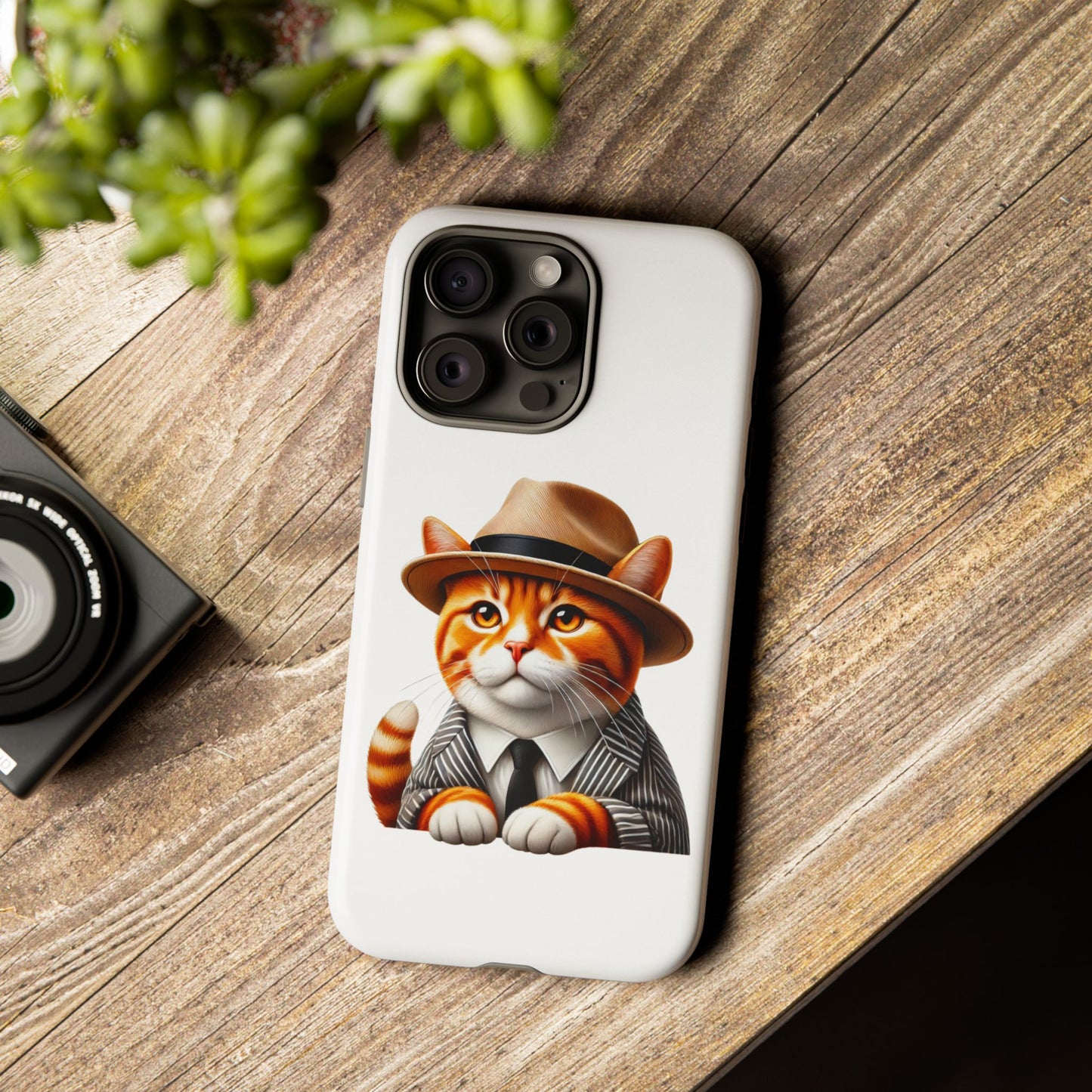 Tabby Cat Wearing a Fedora - Tough Phone Case