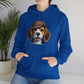 Smiling Beagle Wearing Deerstalker Hat - Adult Hoodie - Too Cute Pets