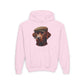 Brown Labrador With Tweed Flat Cap - Hooded Youth Sweatshirt - Too Cute Pets