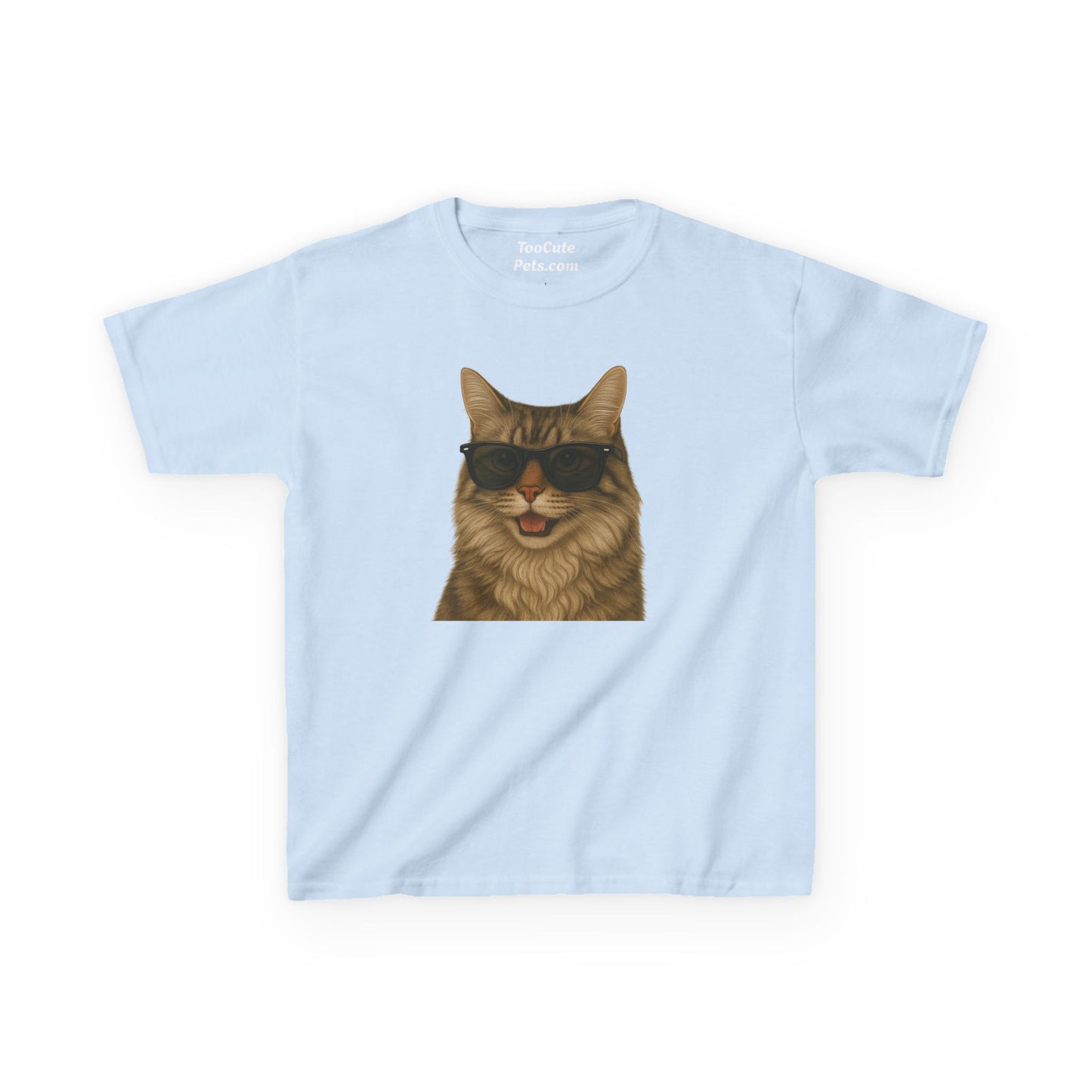 Siberian Cat Wearing Sunglasses Kids Tee