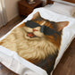 Calico Cat Wearing Sunglasses - Sherpa Blanket