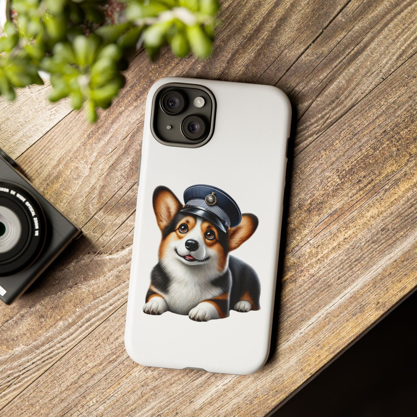 Corgi Wearing a Conductor's Hat - Tough Phone Case