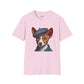 Basenji Pup Wearing Tweed Cap - Adult T-Shirt - Too Cute Pets