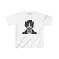 Tuxedo Cat Wearing A Tuxedo an Beret Youth T-Shirt  - Too Cute Pets