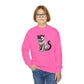 Black and White Cat Wearing A Beret - Youth Crewneck Sweatshirt - Too Cute Pets