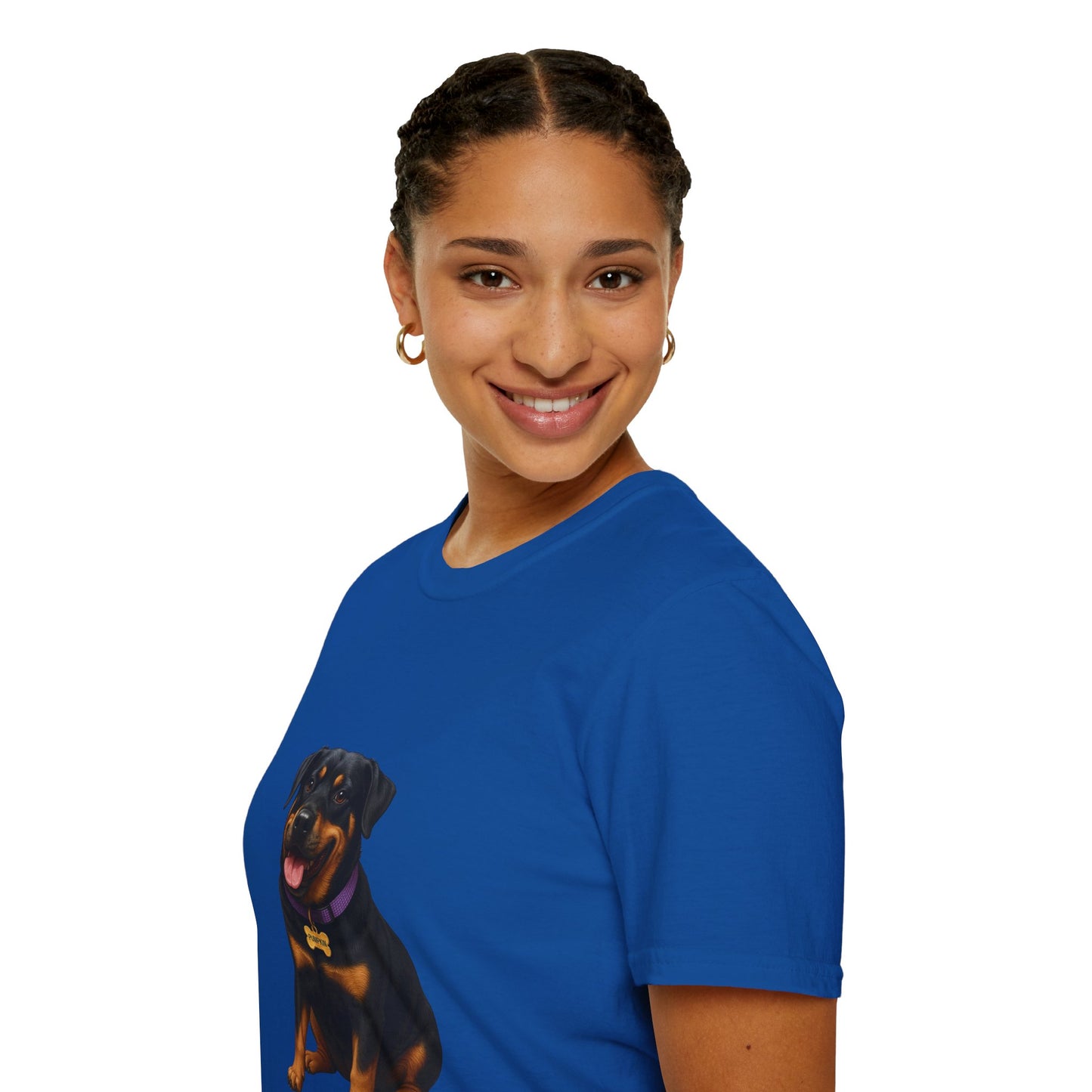 Dog Lover Unisex T-Shirt featuring Lab and Rottweiler Mix 'Pumpkin' by Too Cute Pets