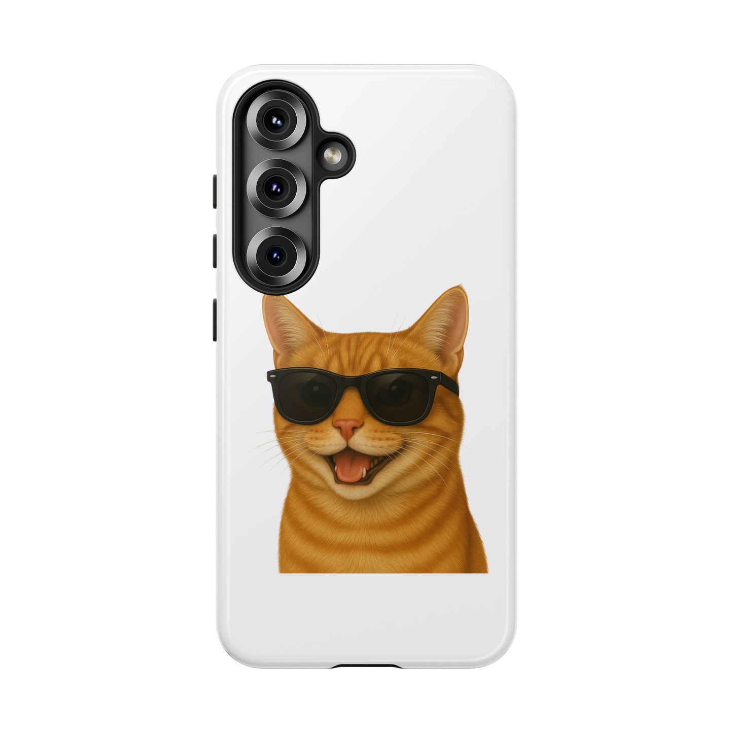 Orange Tabby Cat Wearing Sunglasses - Tough Phone Case