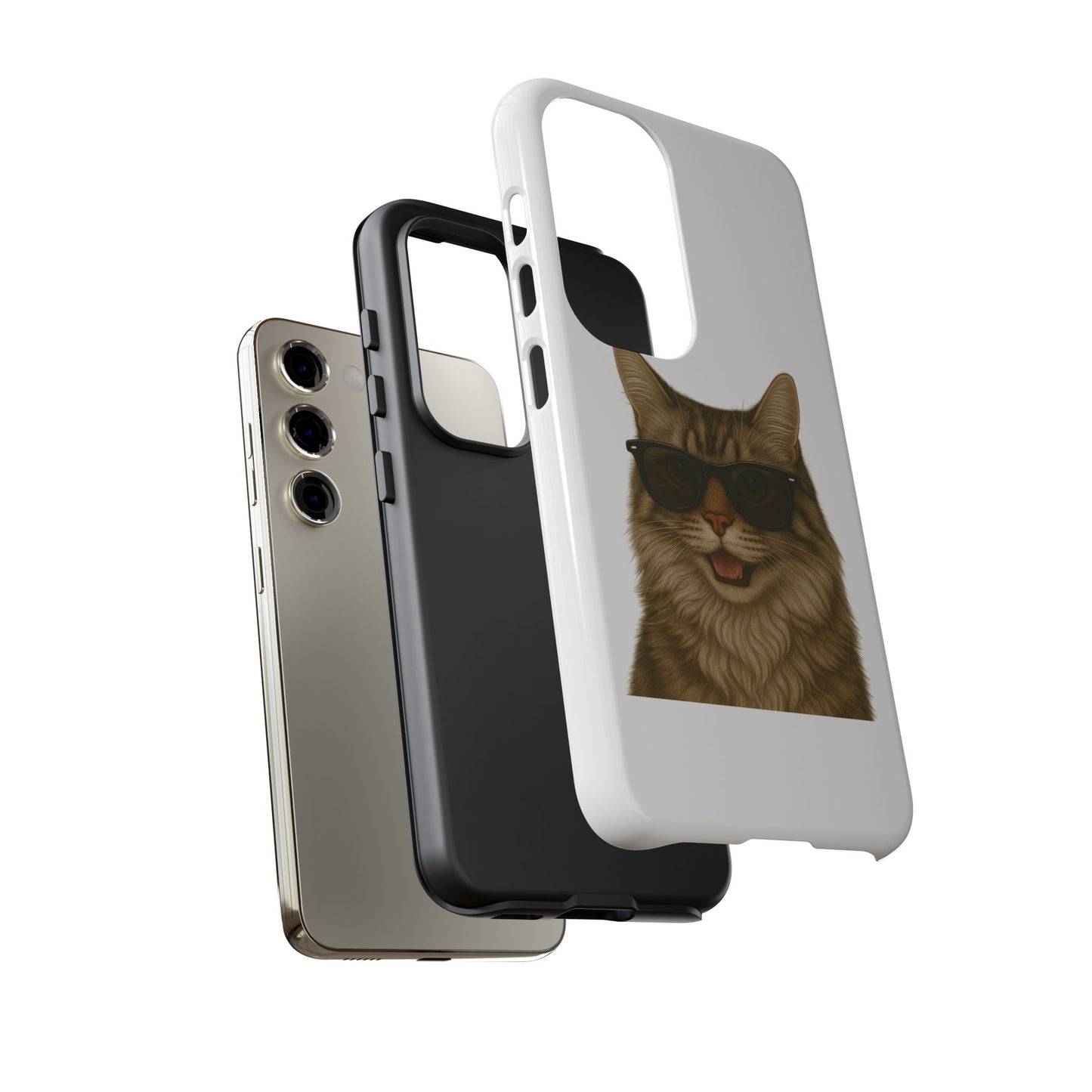 Siberian Cat Wearing Sunglasses - Tough Phone Case