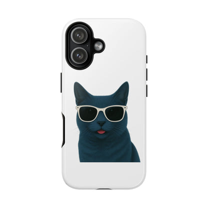 Russian Blue Cat Wearing Sunglasses - Tough Phone Case