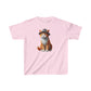Tabby Kitten Wearing Fedora Hat Youth T-Shirt - Too Cute Pets