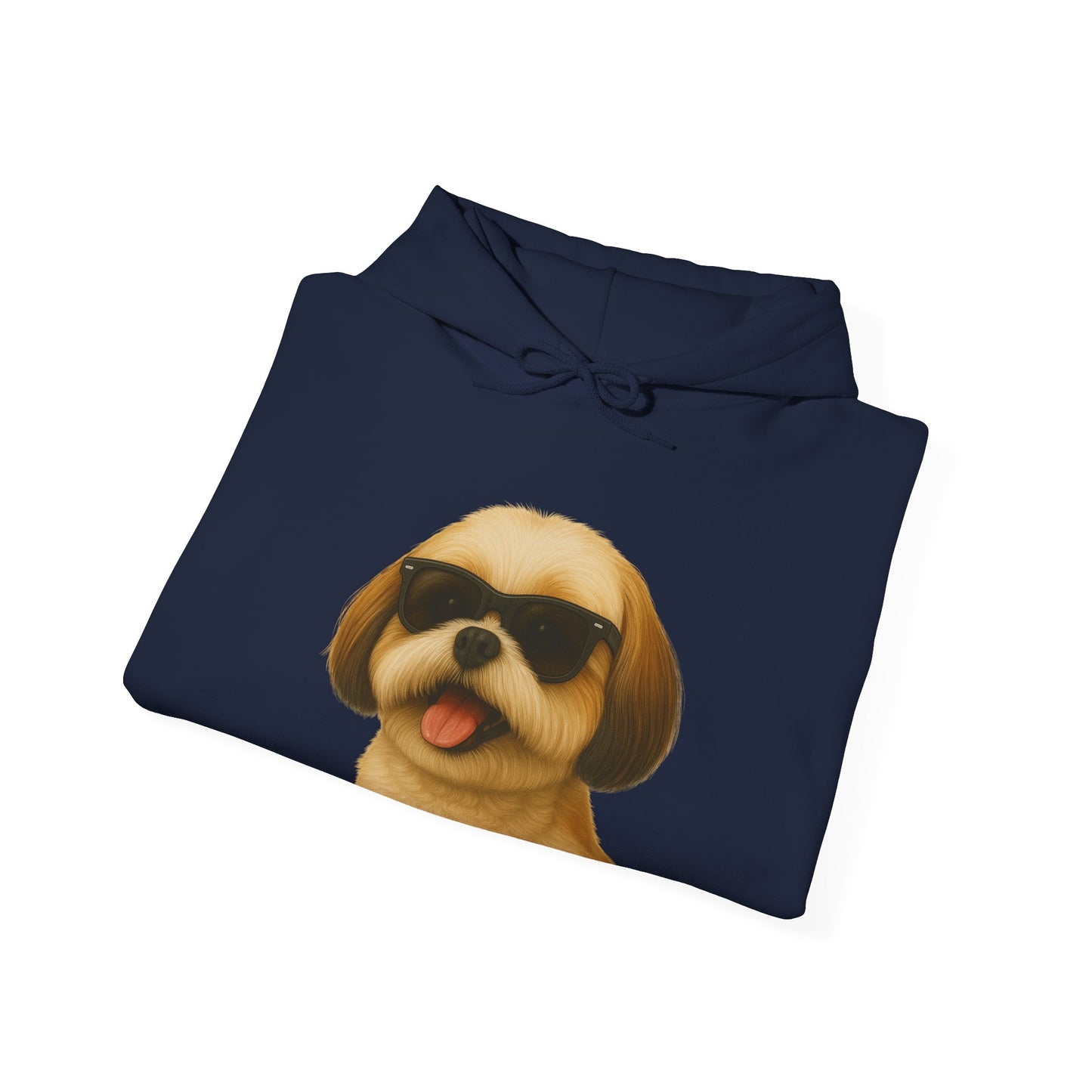 Shih Tzu Wearing Sunglasses - Adult Hoodie