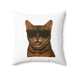 Bengal Cat Wearing Sunglasses - Throw Pillow