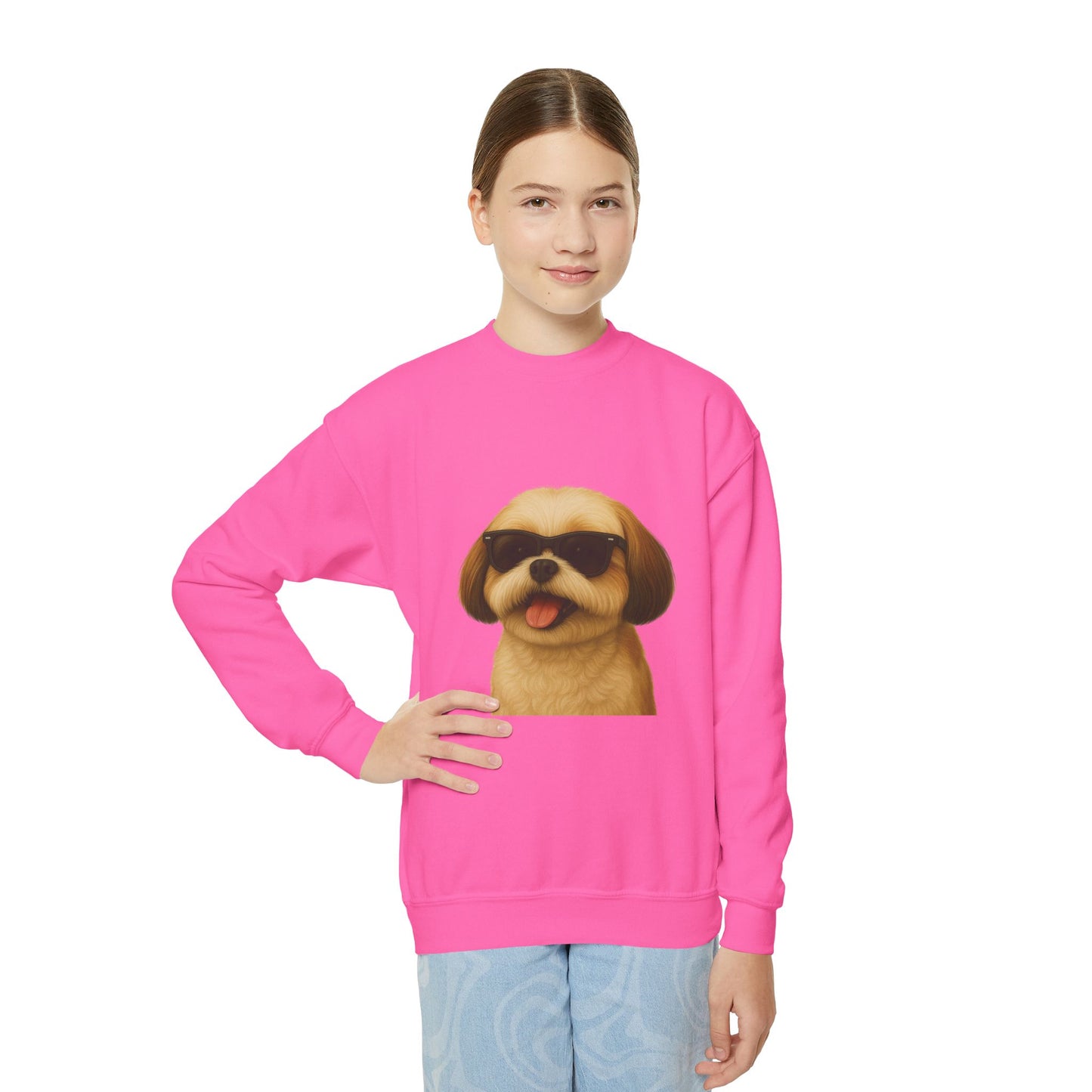 Shih Tzu Wearing Sunglasses - Youth Sweatshirt