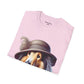 Collie Wearing Cloche Hat - Adult T-Shirt - Too Cute Pets