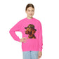 Vizsla Wearing Campaign Hat - Youth Sweatshirt - Too Cute Pets